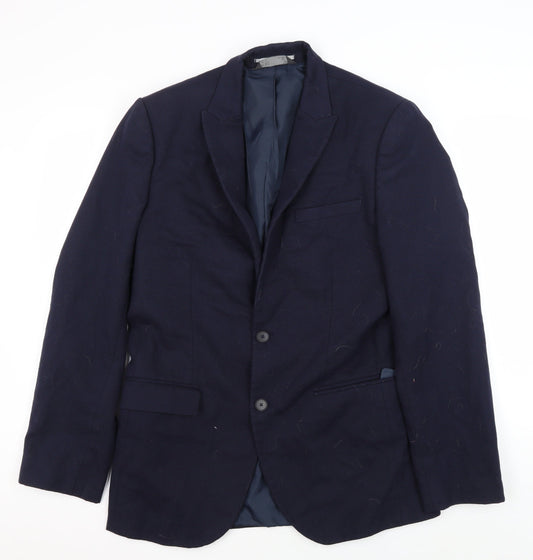 Mens UK Size 40 Marks and Spencer Regular Blue Suit Jacket