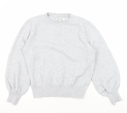 Jack Wills Women's Grey Pullover Jumper Size 8