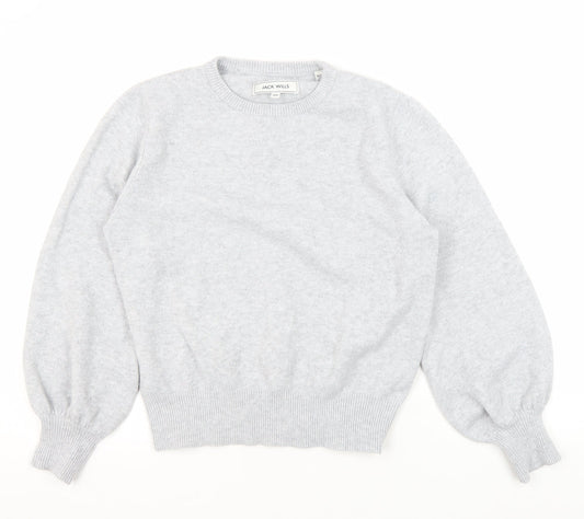 Jack Wills Women's Grey Pullover Jumper Size 8