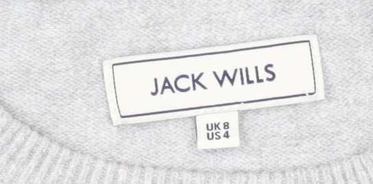 Jack Wills Women's Grey Pullover Jumper Size 8