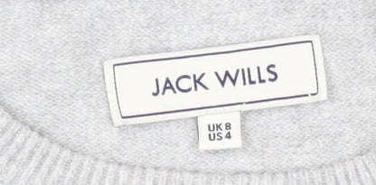 Jack Wills Women's Grey Pullover Jumper Size 8
