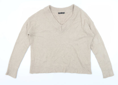 Womens UK Size S Brave Soul Beige Pullover Jumper