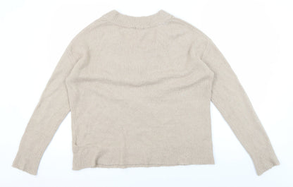 Womens UK Size S Brave Soul Beige Pullover Jumper