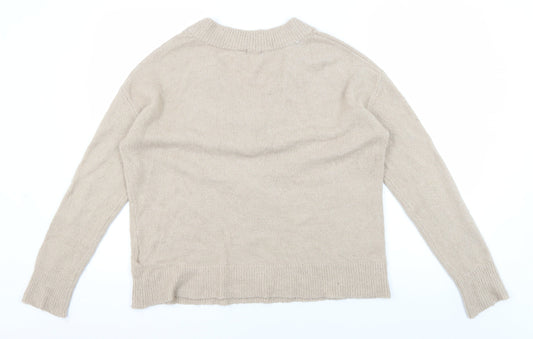 Womens UK Size S Brave Soul Beige Pullover Jumper