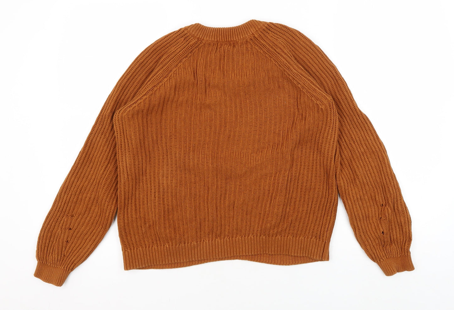 Womens UK Size M OBJECT Brown Pullover Jumper