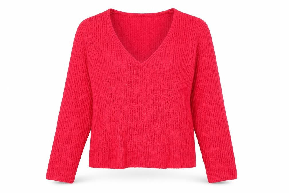 Womens UK Size S MNG Red Pullover Jumper