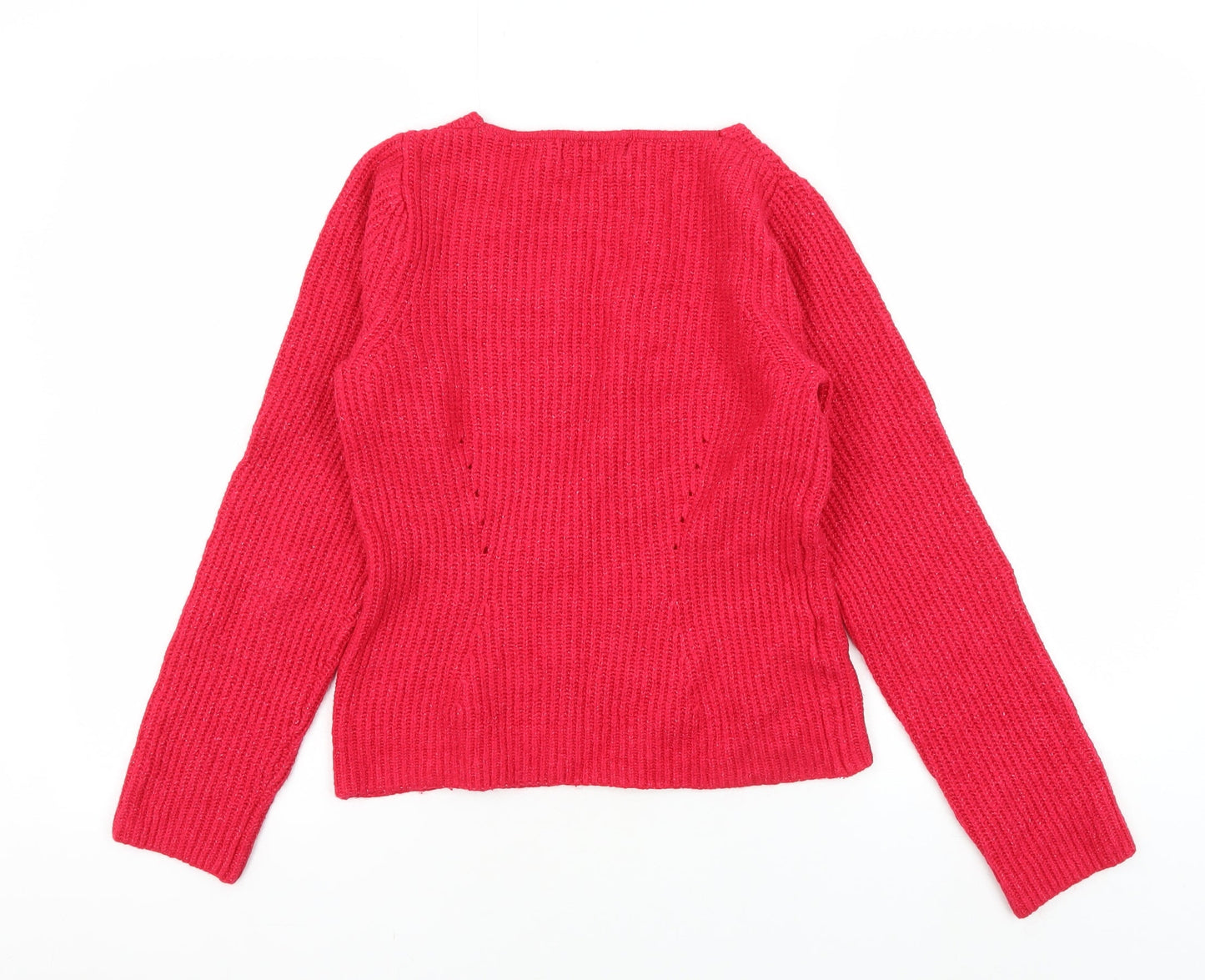 Womens UK Size S MNG Red Pullover Jumper
