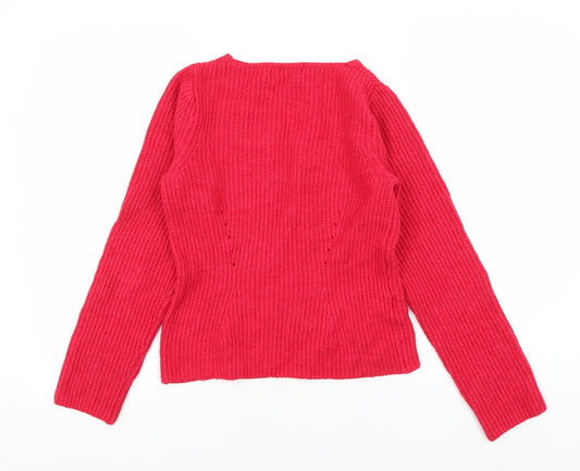 Womens UK Size S MNG Red Pullover Jumper