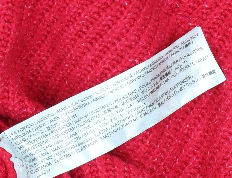 Womens UK Size S MNG Red Pullover Jumper
