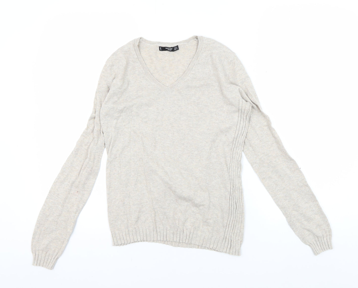 Womens UK Size M Mango Beige Pullover Jumper