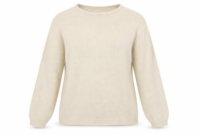 Womens UK Size S EWM Beige Pullover Jumper