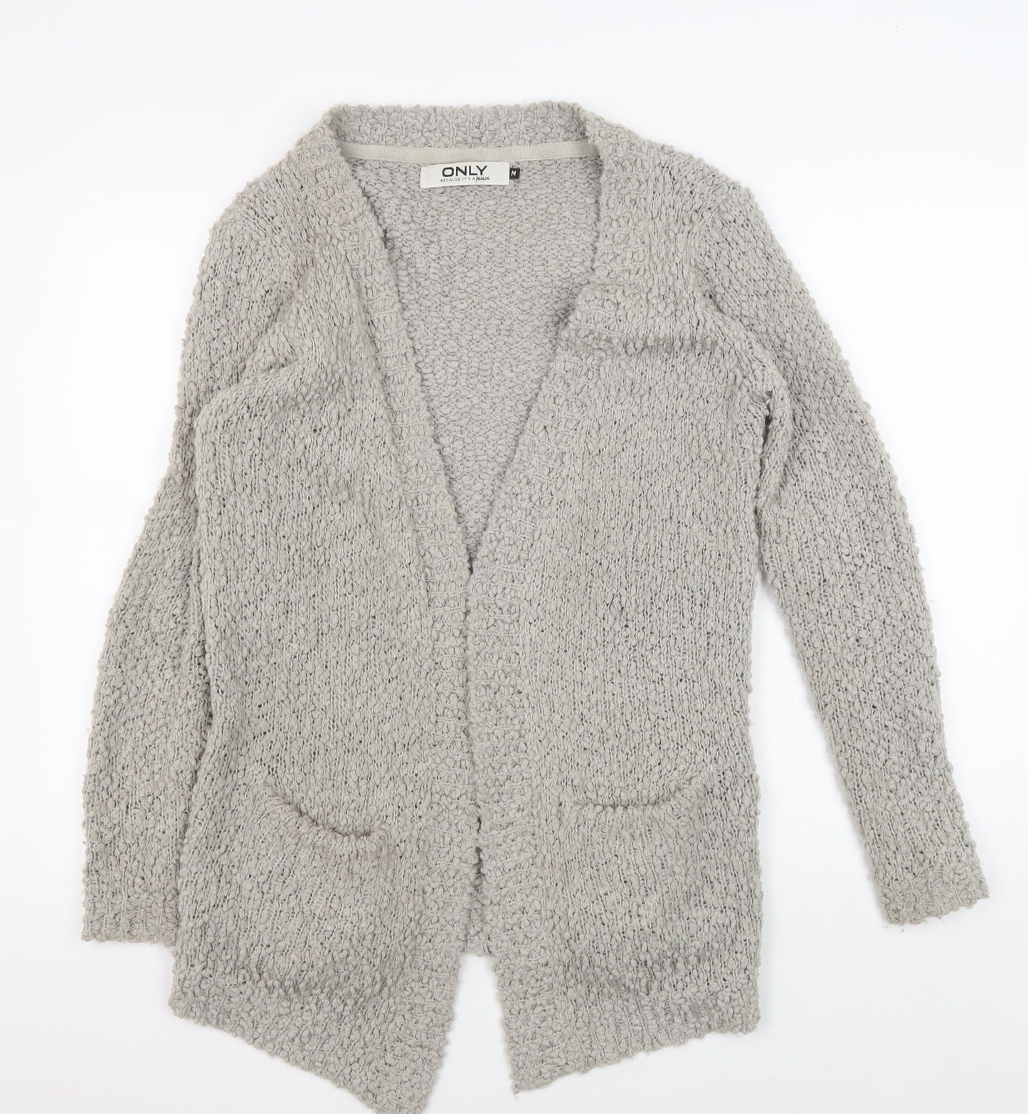 Womens UK Size M Only Grey Cardigan Jumper