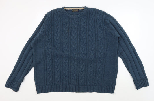 P.G. Field Men's Blue Acrylic Pullover Jumper, L