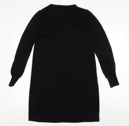 Wallis Black Women's Long Sleeve Dress, Size S