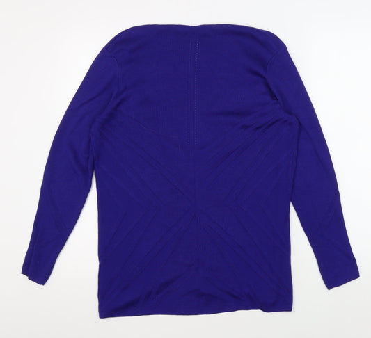 Womens UK Size 14 Debenhams Blue Cardigan Jumper