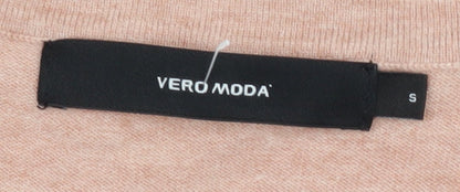 Womens UK Size S VERO MODA Pink Cardigan Jumper