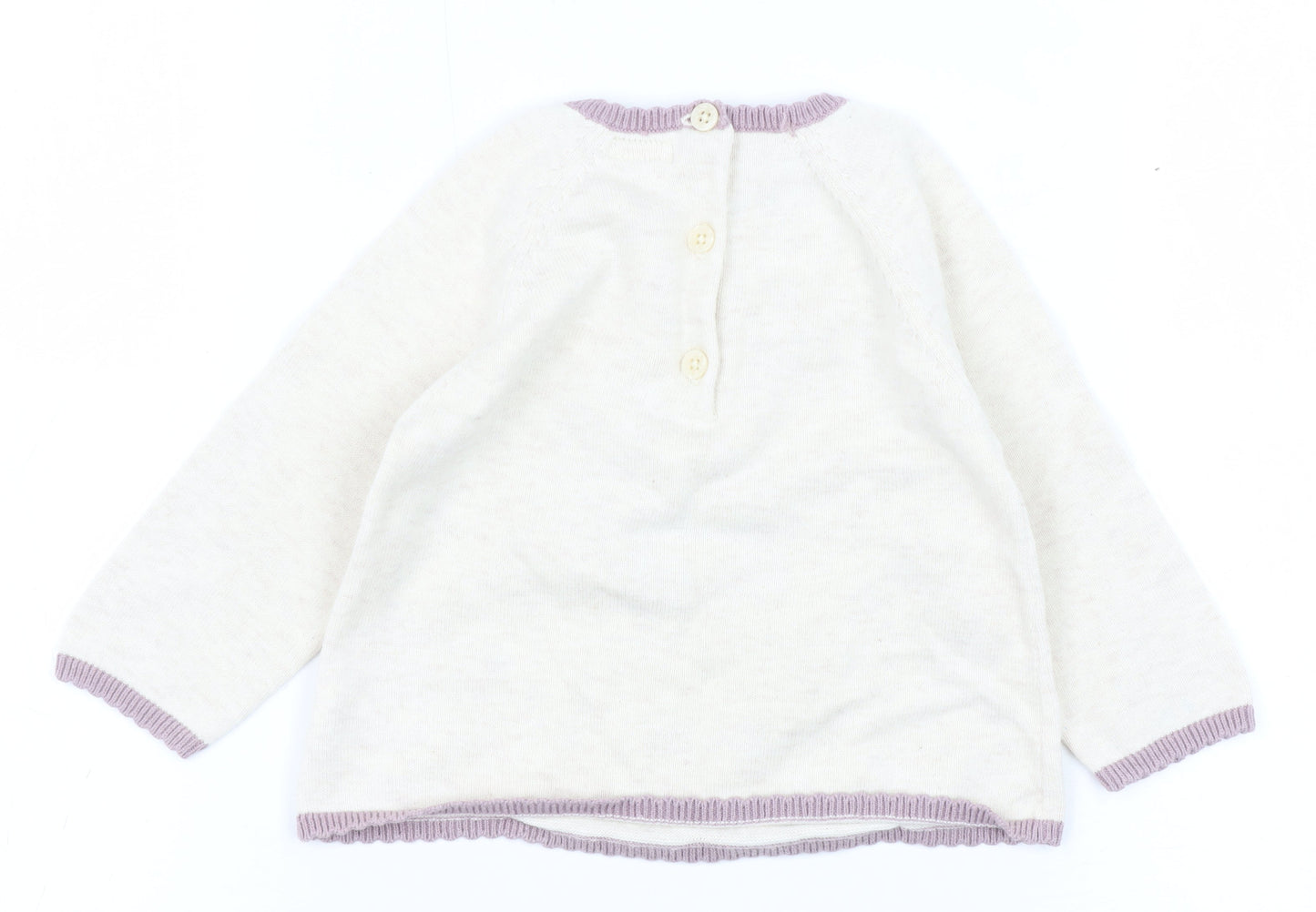 Mamas & Papas Ivory Unisex Baby Pullover 9-12M Jumper