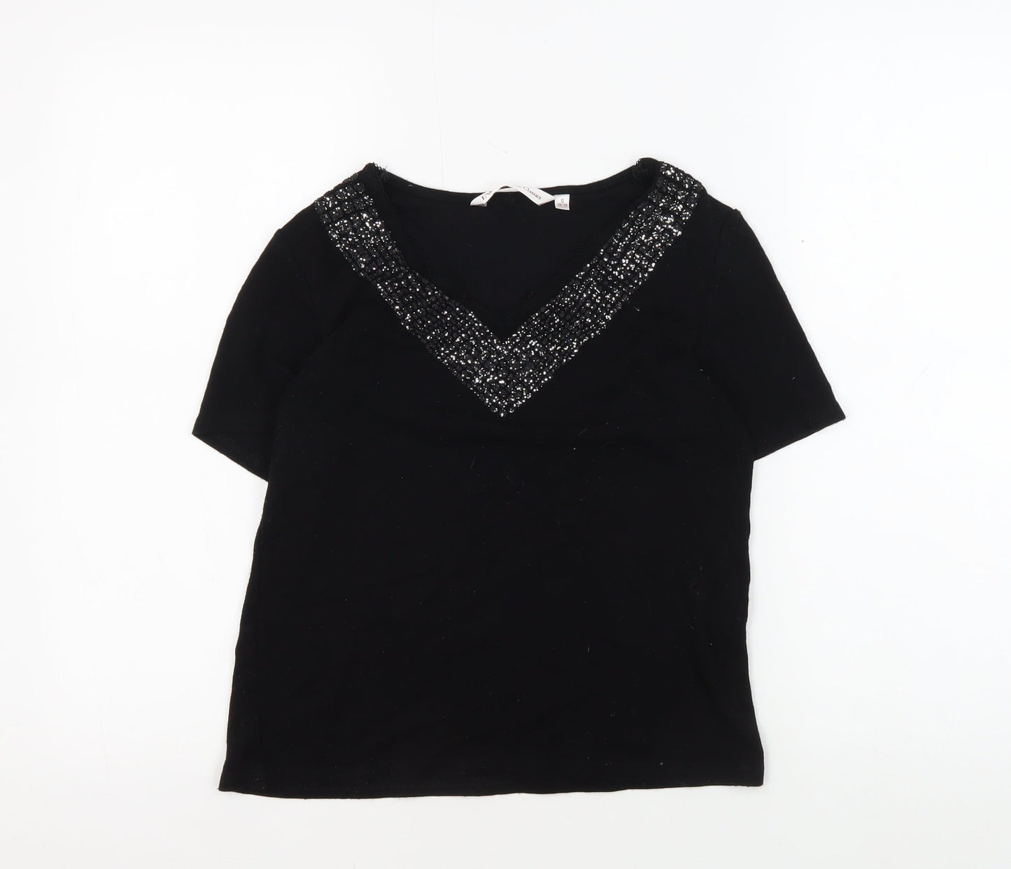 EWM Pure Classics Black Sequin Women's T-Shirt Size 10-12