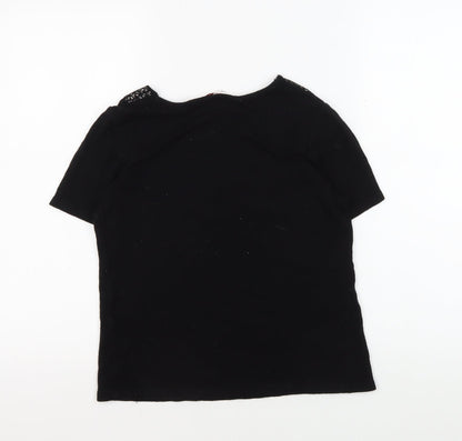 EWM Pure Classics Black Sequin Women's T-Shirt Size 10-12