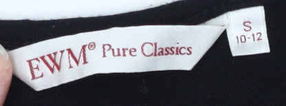 EWM Pure Classics Black Sequin Women's T-Shirt Size 10-12