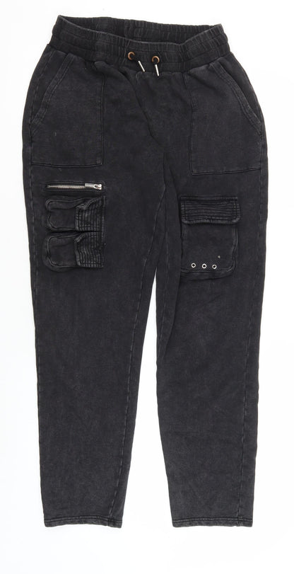 Men's Black 2XL Jogger Trousers, Cotton, Relaxed Fit