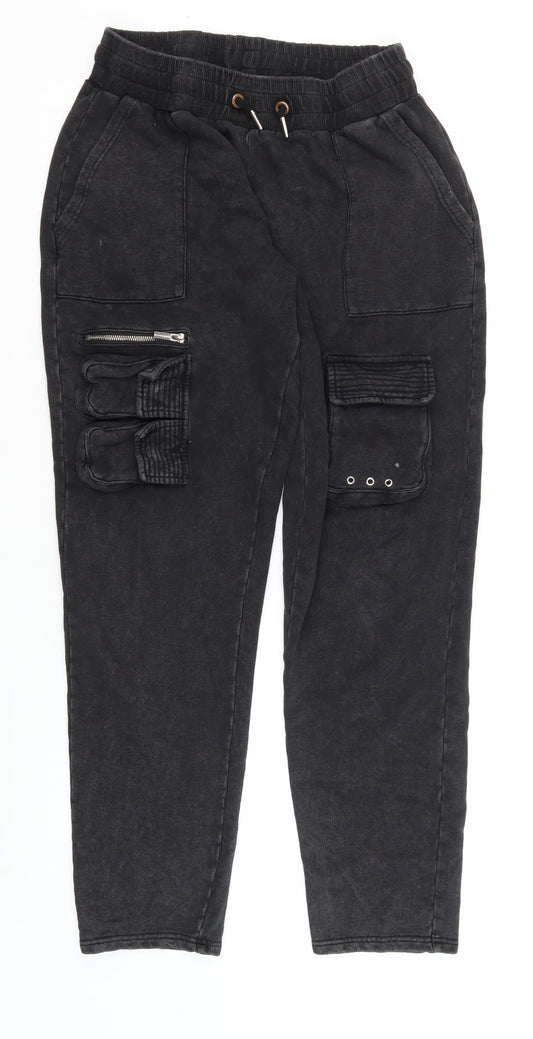 Men's Black 2XL Jogger Trousers, Cotton, Relaxed Fit