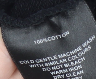 Men's Black 2XL Jogger Trousers, Cotton, Relaxed Fit