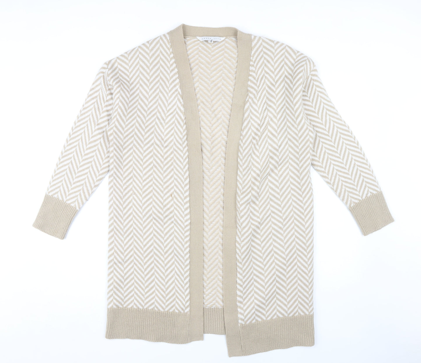 Womens UK Size M Amara Reya Beige Cardigan Jumper