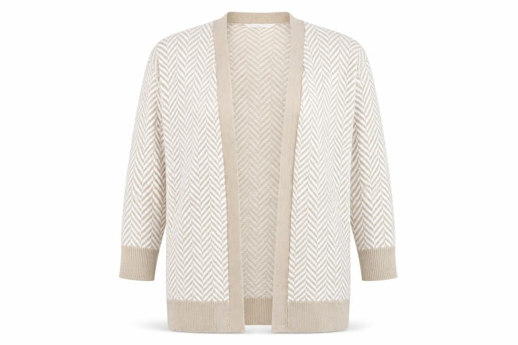 Womens UK Size M Amara Reya Beige Cardigan Jumper