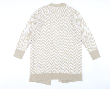 Womens UK Size M Amara Reya Beige Cardigan Jumper
