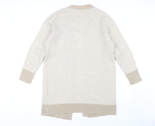 Womens UK Size M Amara Reya Beige Cardigan Jumper