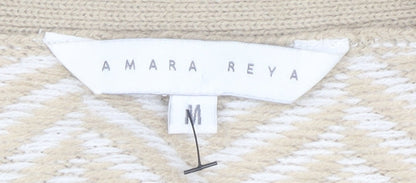 Womens UK Size M Amara Reya Beige Cardigan Jumper