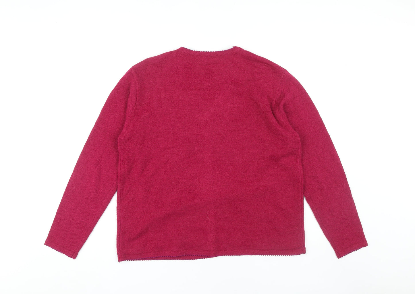 Womens UK Size L Bonmarché Red Cardigan Jumper