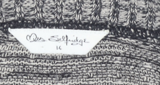 Womens UK Size 14 Miss Selfridge Grey Cardigan Jumper