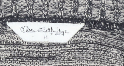 Womens UK Size 14 Miss Selfridge Grey Cardigan Jumper