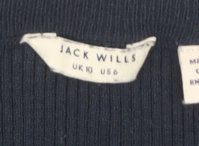 Jack Wills Women's Blue Pullover Crew Neck Jumper Size 10