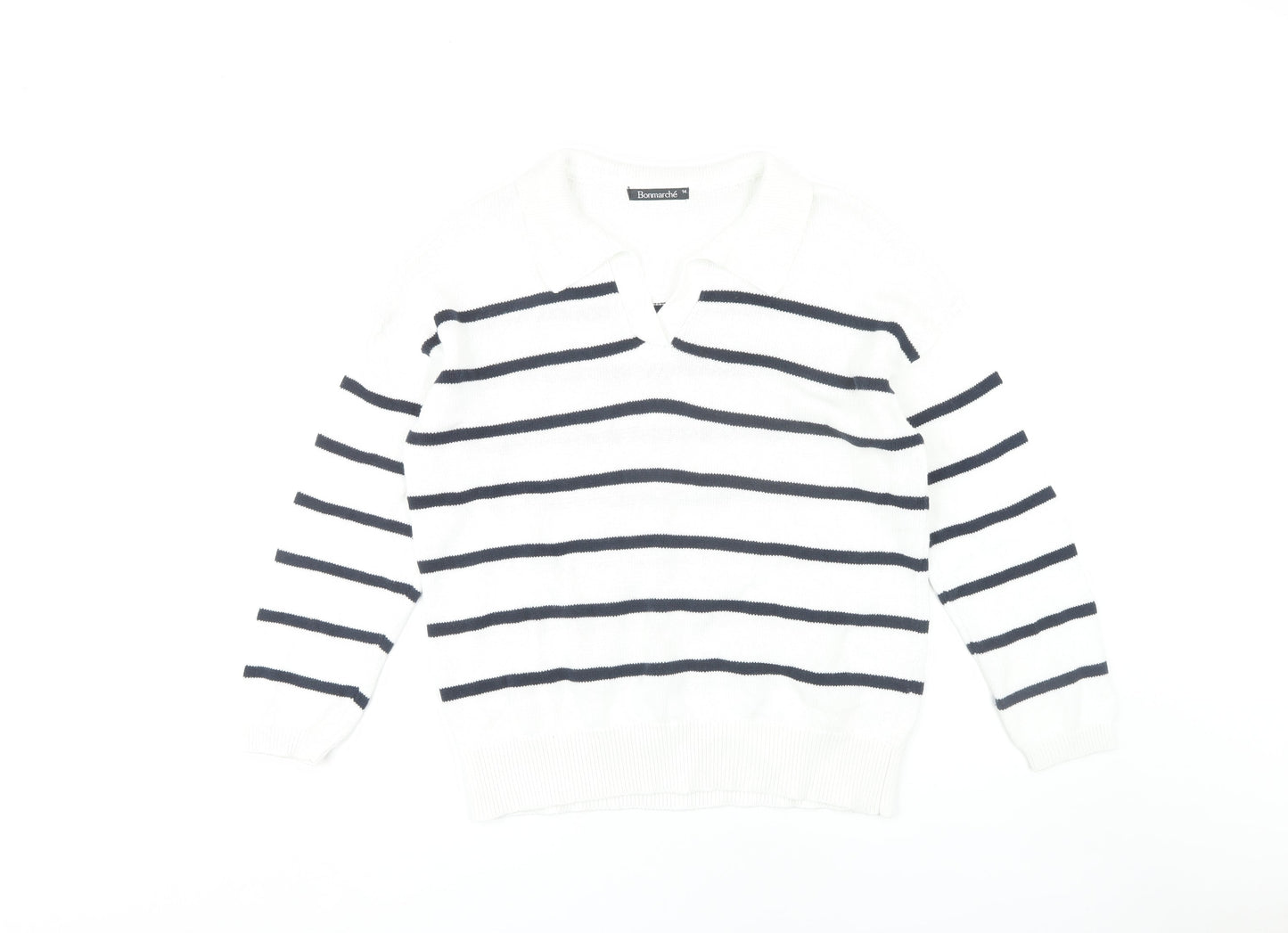 Womens UK Size 14 Bonmarché White Pullover Jumper