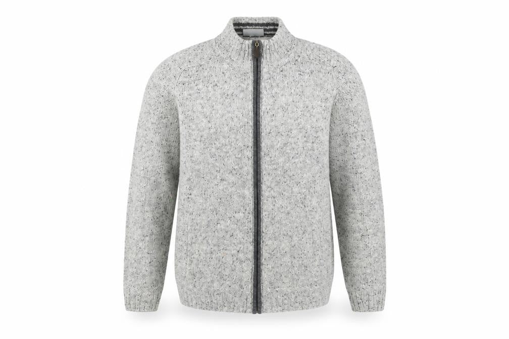 Mens UK Size M Peter Gribby Grey Full Zip Jumper