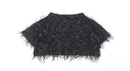 Topshop Women's Multicoloured Cropped Blouse Size 16