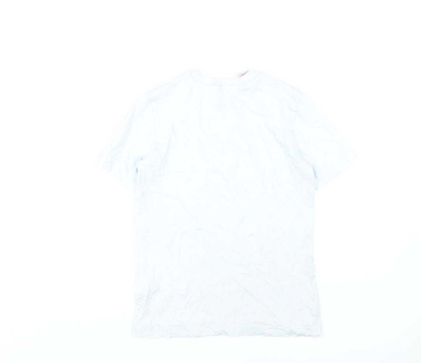 Adidas Boys White T-Shirt, Size 11-12, Casual Basic Tee