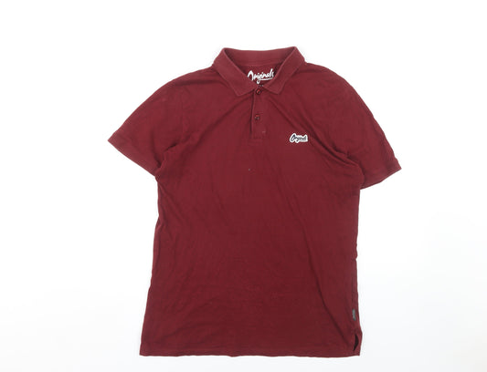 Jack & Jones Men's Red Polo Shirt M, Casual Style