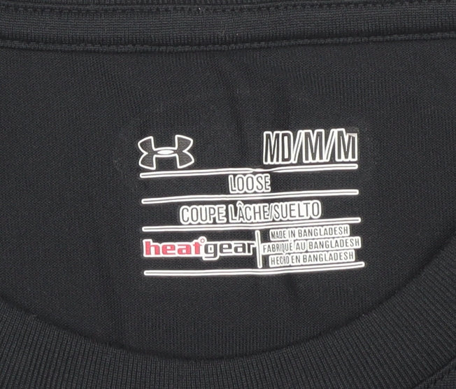 Under Armour Men's Black T-Shirt M Squash Short Sleeve