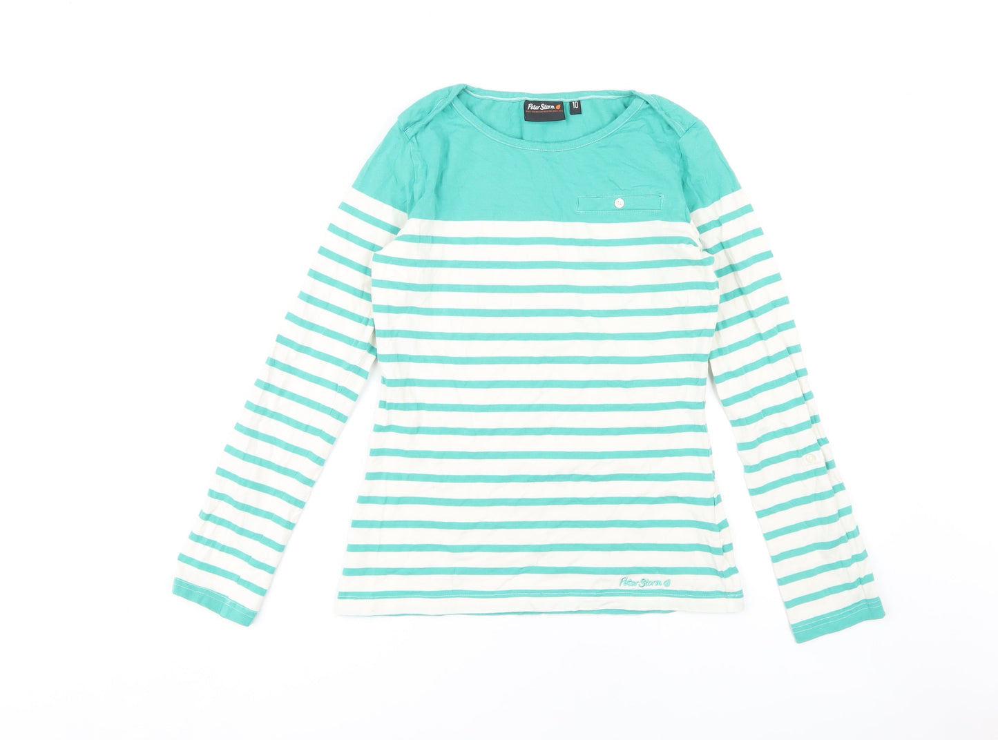 Peter Storm Women’s Green Striped Long Sleeve T-Shirt