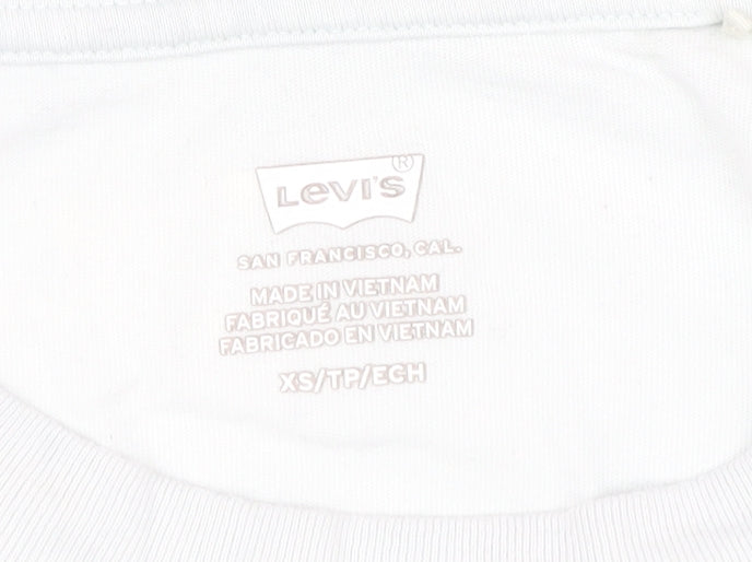Womens UK Size XS Levi's White Basic T-Shirt