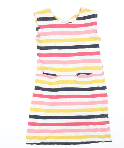 White Stuff Women's Multicoloured Striped Dress, Size 10, Cotton