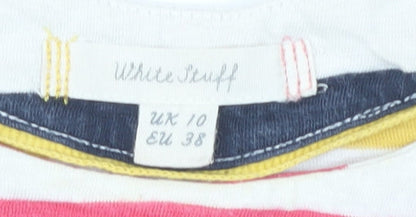 White Stuff Women's Multicoloured Striped Dress, Size 10, Cotton
