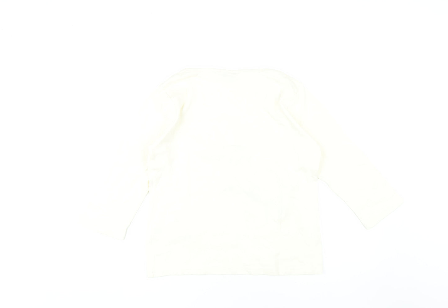 EWM Women's White Floral Embroidered T-Shirt, Size 14-16