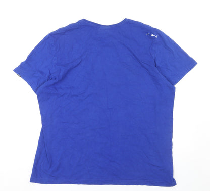 Adidas Men's Blue XL Graphic Print T-Shirt