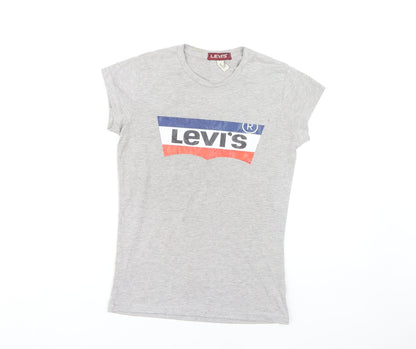 Levi's Girls Grey Logo T-Shirt - Size S, Casual Style