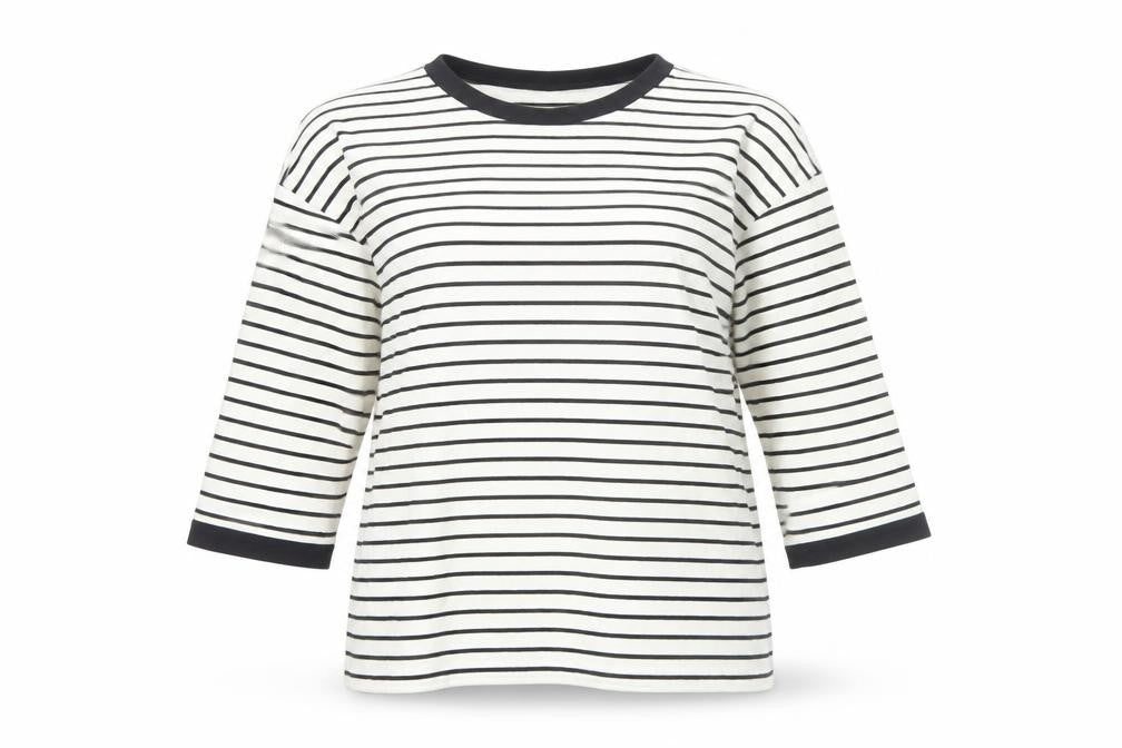 Womens UK Size 8 Karen Millen Multicoloured Ringer T-Shirt